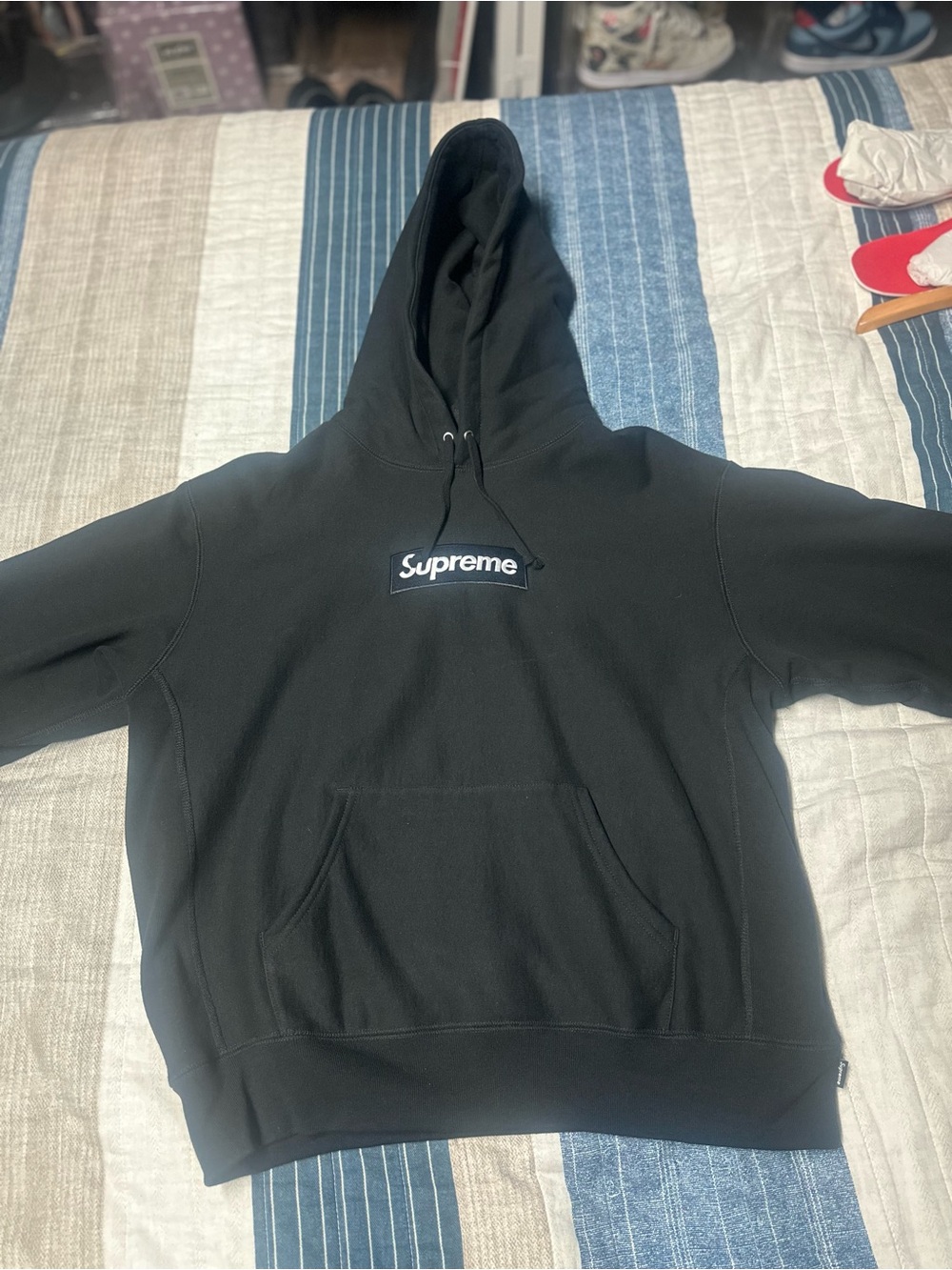 Small - Supreme Box Logo Hooded Sweatshirt FW25 Black (Great Condition) Used 2X